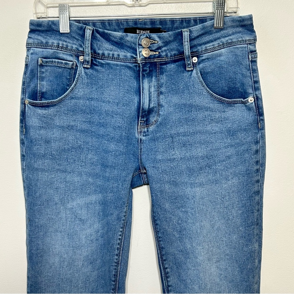 Hudson Flap Pocket Straight Leg Jeans Womens Size 6 Icy Blue H0524-01 - Picture 5 of 11
